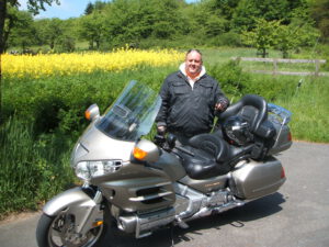 Christian mit seiner Goldwing